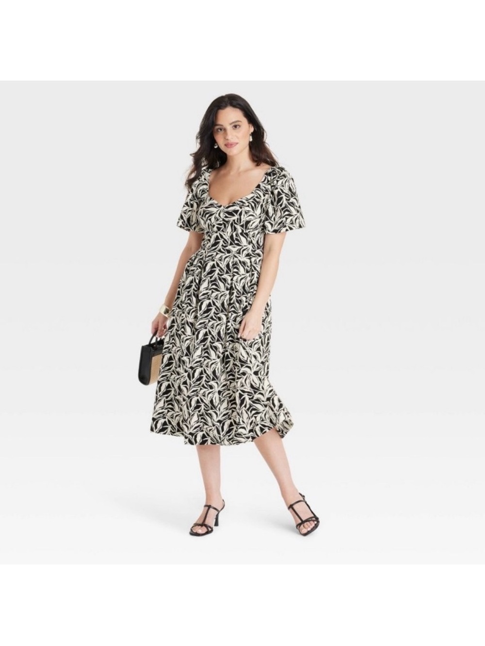 A New Day Short Sleeve Midi Dress Size 2